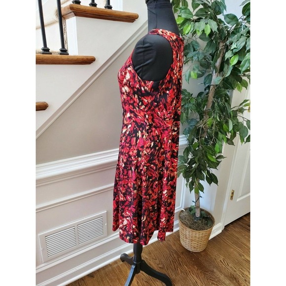 Kim Rogers Women Multicolor Polyester Sleeveless Scoop Neck Knee Length Dress PM - Picture 6 of 10